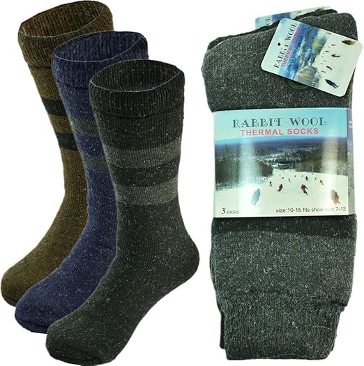 Rabbit Wool Warmers: 2 Pairs of Cozy Knit Socks - Beat the Cold